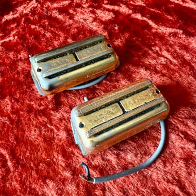 Gretsch Supertron Humbucker pickups pair 1964 - Gold original vintage USA 6122 Chet Atkins country gentleman Viking duo jet penguin falcon image 1
