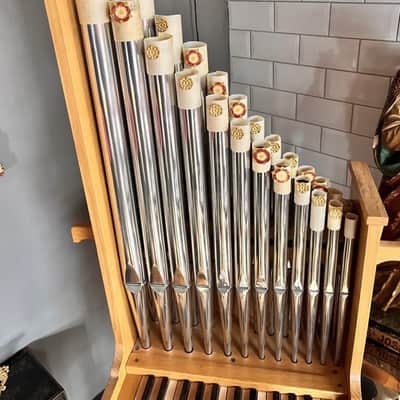Medieval/Renaissance style Portative Organ two chromatic octaves. image 5
