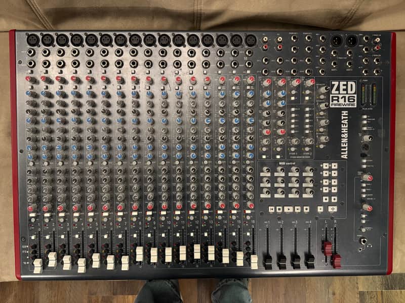 Allen & Heath ZED-R16 16-Channel Firewire Recording Mixer 2010s - Black/Red image 1