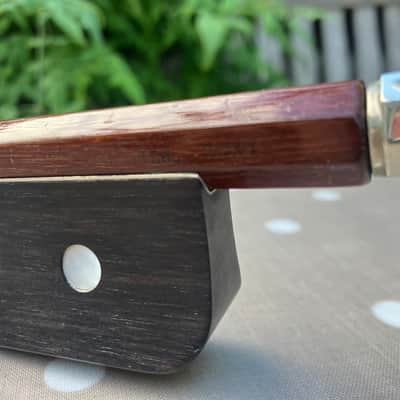 Double Bass French Bow - New Hair Just Had A Recommission - Brazilwood - Made In Czechslovakia image 2
