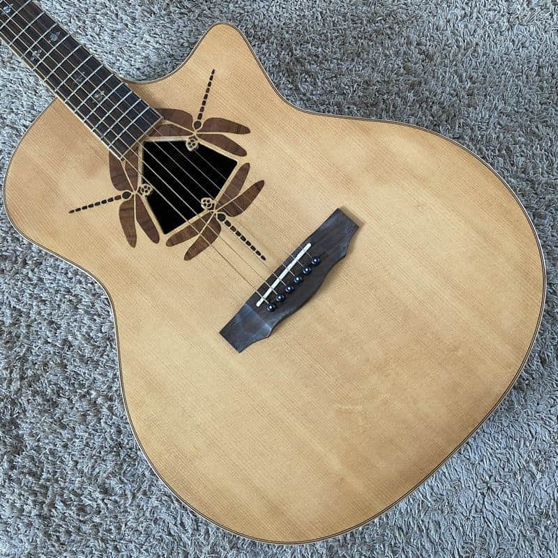 40 Inch Natural Acoustic Guitar, Spruce Veneer Top Body, Mahogany Neck image 1