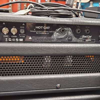 Bad Cat Hot Cat 2-Channel 45-Watt Guitar Amp Head - Black w/ Black sparkle grille image 8