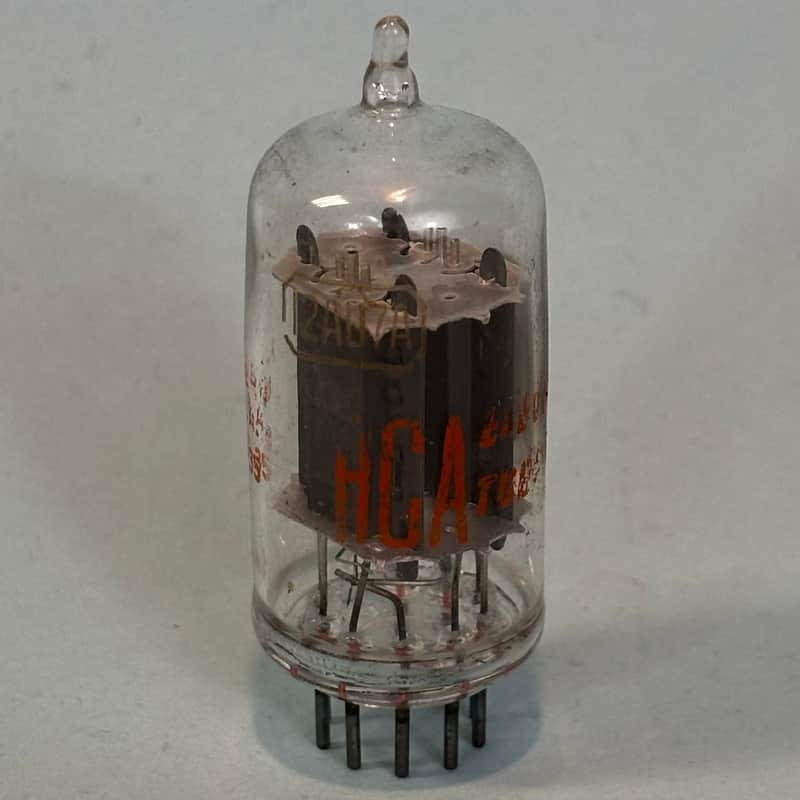 1967 RCA 12AU7A ECC82 Vintage 1960s Gray Plate Side D Getter Tube! T509 image 1