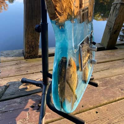 Bluegill Resin Buckeye Burl River Epoxy Telecaster image 3