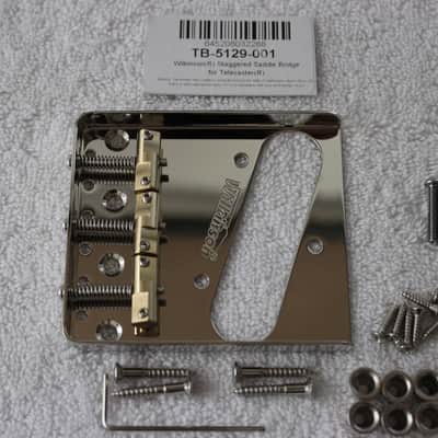 Fender/Wilkinson Telecaster Chrome Body Hardware Set Vintage 3-saddle Compensated Bridge TB-5129-001 image 3