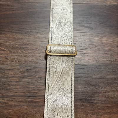 Couch Paisley Ivory Guitar Strap 2024 - Vegan Leather image 2