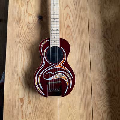 G-Sharp OF-1 Travel Guitar, Three Tone Sunburst (g# tuning, comes w/ gig bag) image 10