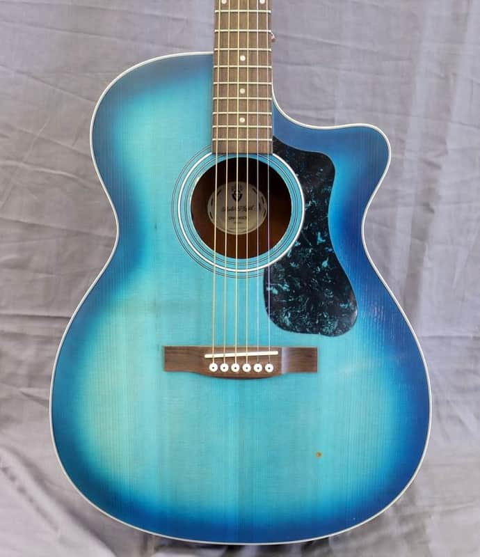 Guild Westerly Collection OM-240CE 2022 - Dark Blue Burst image 1