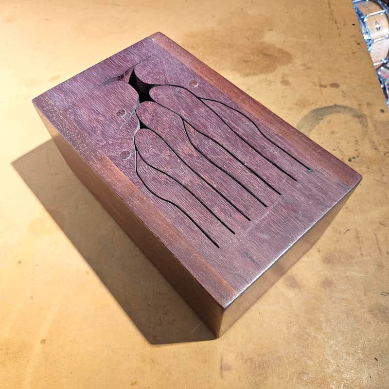 Purpleheart & Padauk Wood Tongue Drum D Major image 1