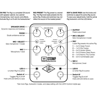 Universal Audio OX Stomp Dynamic Speaker Emulator Pedal image 6