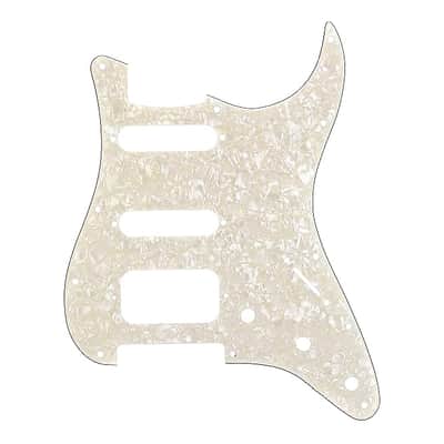 Golpeador Pickguard Fender Fat Strat 1HB/2SC White Pearl Aged image 1