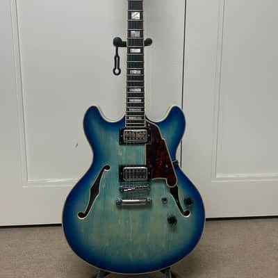 D'Angelico Premier DC XT Semi Hollowbody Electric Guitar - Blue Burst image 1