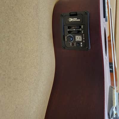 Luna UKE VMC CE RDS Vintage Mahogany Concert Ukulele with Built-In Tuner 2010s - Red Satin image 6