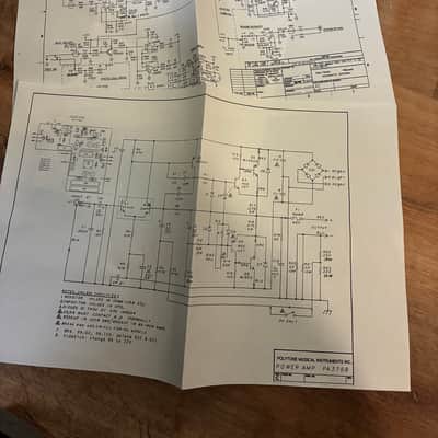 Schematic and owners manual for Polytone Mini-Brute and Mega-Brute 1990s image 1