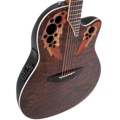 Ovation CE48P-TGE Celebrity Elite Plus Super Shallow Acoustic Electric Guitar, Tiger Eye image 4
