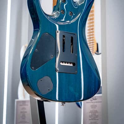 Ibanez MM1-TAB Martin Miller Signature with Roasted Maple Neck 2010s - Transparent Aqua Blue image 8