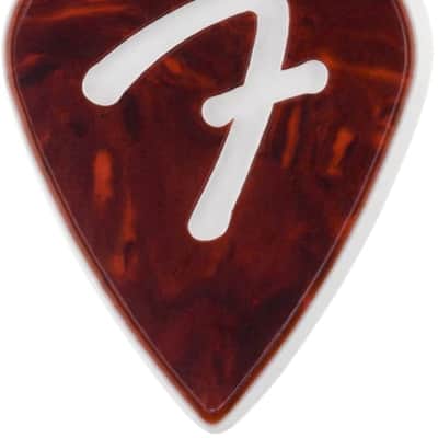 Genuine Fender F-Grip 3-Ply Guitar Picks - 351 Shape - Tortoise Shell - 3 PACK image 2