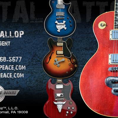 Gibson Tailpiece bridge custom made Snake Chrome image 6