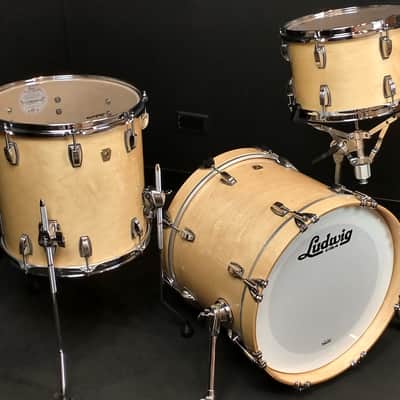 Ludwig 18/12/14" VIDEO Classic Maple Jazzette Drum Set - Maple Gloss image 4