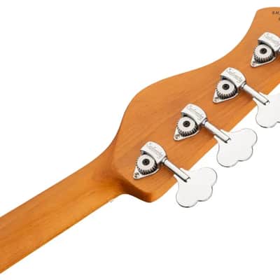 Sadowsky MetroExpress 21-Fret Vintage J/J Bass, Roasted Maple Fingerboard, 4-String - Solid Black High Polish image 8