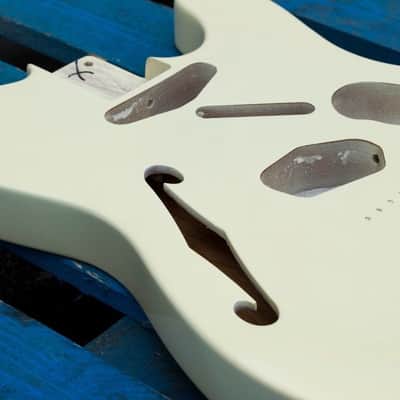 Eden Premier Series Semi-Hollow Alder Body Telecaster Guitar Vintage White image 9