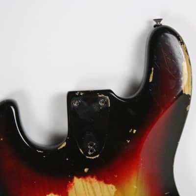 1976 Fender Jazz Bass BODY Sunburst ASH Super GREAT Heavy Wear USA 3-Bolt Weight 6.4 lbs 1970's Vintage image 16