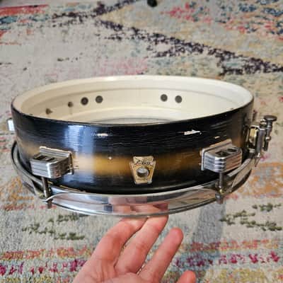 Ludwig No. 905 Jazz Combo 13x3" 6-Lug Piccolo Snare - Black/Gold Duco - Nickel Hardware 1966 image 17