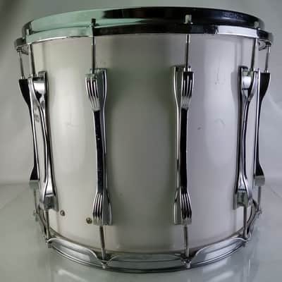 Ludwig 12x15"Marching Snare/Tom Drum White Cortex Wrap Vintage80s Blue/Olive B/O image 3