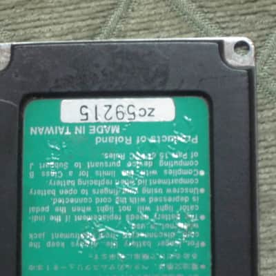used Boss Green Label Taiwan BOTTOM PLATE - has serial number on it, April 1991 [specifically from HF2 - but can be for some CE-3, BF-2, CE-2B, and BF-2B (NO pedals, NO other parts)] image 9