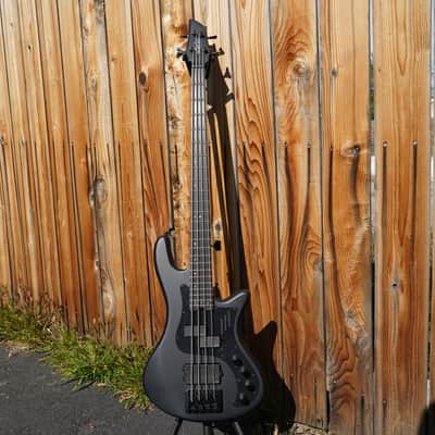 Schecter DIAMOND SERIES Stiletto-4 Stealth Pro EX- 35" Scale(B-E-A-D)- Satin Black 4-String Electric Bass Guitar image 2