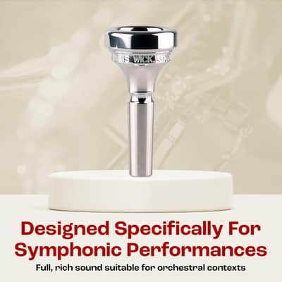 Denis Wick Classic Trombone Mouthpiece Silver Plated, 5880-12CS - V-Type Design for Balanced Tone & Smooth Response - Small Shank Fitting Trombone Accessory 24.7 x 6.5 x 6.1mm image 7