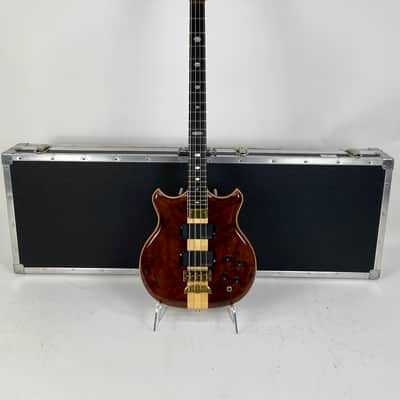 1998 Alembic Stanley Clarke Signature Standard Bass Natural Flame Walnut Short Scale image 1