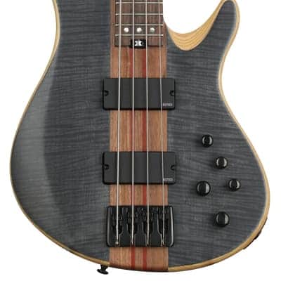 Schecter Charles Berthoud CB-4 Bass Guitar - See-thru Black Satin image 2