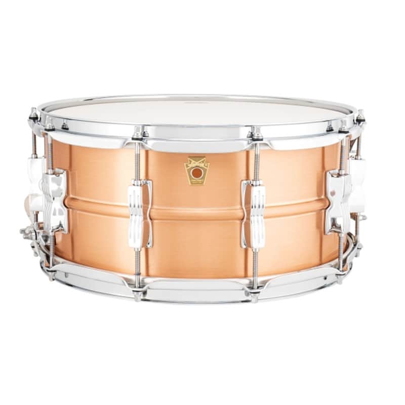 Ludwig LC654BM Acro Copper 6.5x14" 10-Lug Snare Drum with P86C Strainer image 1