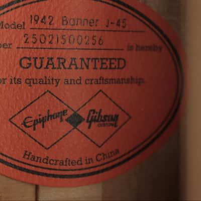 Epiphone 1942 Banner J-45 Reissue (#256) image 23