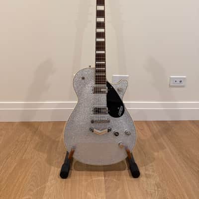 Gretsch G6229 Players Edition Jet guitar 2019 Silver Sparkle w/ Supertrons image 1