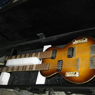 Hofner 191 (I) Doubleneck 1962 Honeyburst Brown Shaded image 4