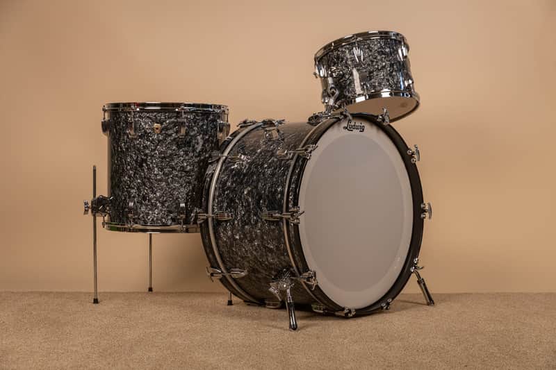 2018 Ludwig Legacy Mahogany Black Diamond Pearl Drum Set image 1