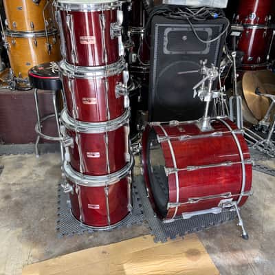 Yamaha 1984 Recording Custom Cherry Drum Set image 2