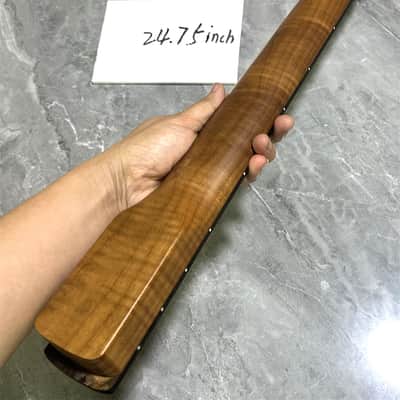 Custom 24.75 inch short scale roasted flame maple electric guitar neck 22 fret image 5