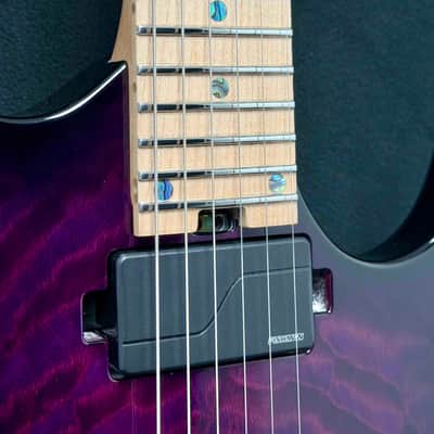 Dean Guitars - USA - Exile - Jon Donias - Trans Purple Burst Quilt Maple Top - 5-Piece Birdseye Maple/Walnut Slim C Neck - 24 Jumbo Stainless Steel Frets - Fishman Fluence Modern Black Pickups - Sperzel Locking Tuners - OHSC - Call for Best Price !!! image 4