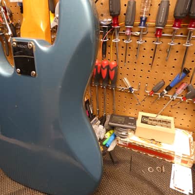 Fender '62 Jazz Bass Stack Knob Reissue - USA 1998 - Lake Placid Blue image 7