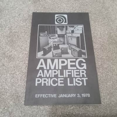 Vintage January 1978 Ampeg Amplifier Price List! Rare, Original Case Candy, Paperwork! image 1