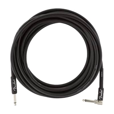 Fender Professional Series Guitar/Instrument Cable (Black, 18.6 ft, Straight/Right Angle) image 1