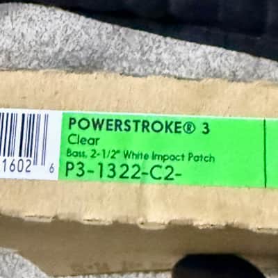 Remo Powerstroke P3 Clear Bass Drum Head with White Falam Slam Patch - 22" 2010s - Clear image 4