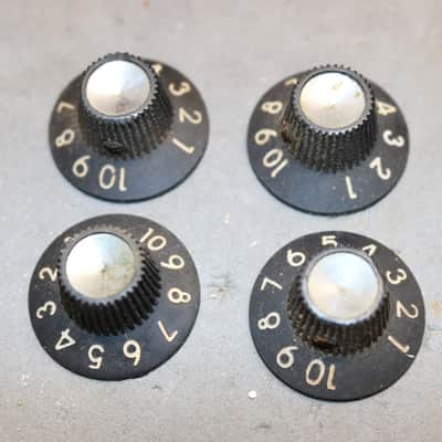 Vintage Original 1964 Fender Blackface Amp Control Knobs - Lot of 4 image 2