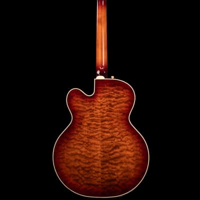 Gretsch G6136TGQM-59 Limited Edition Quilt Classic Falcon with Bigsby, Ebony FB, Forge Glow image 7