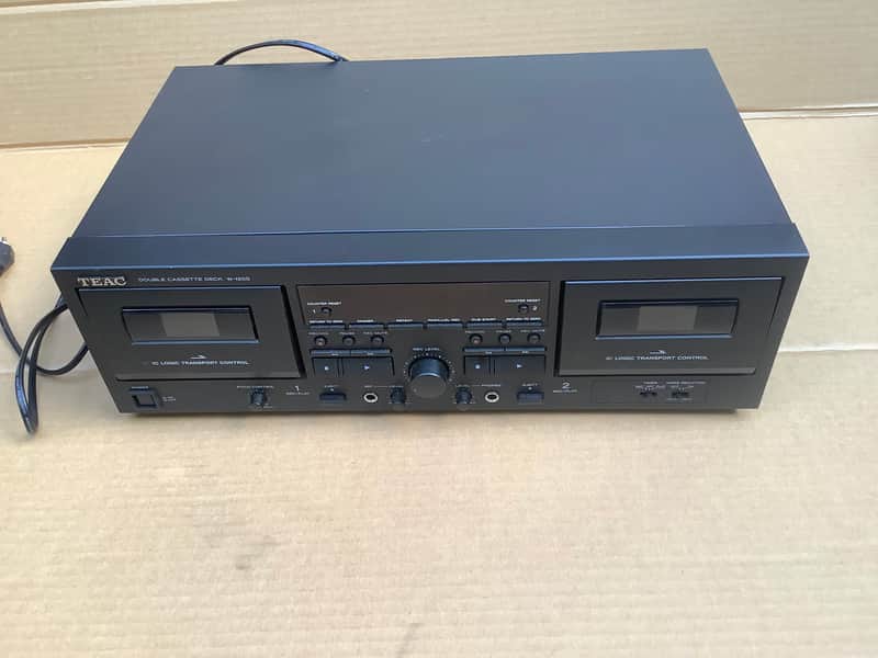 TEAC W-1200 Double Cassette Deck Player 2018 - Present - Black image 1