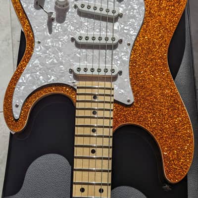 2023 G&L USA Build to Order S-500 - Double Bound - Orange Metal Flake image 10