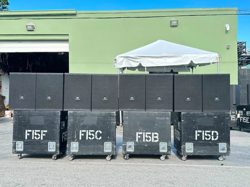 JBL VTX F15 15-inch Bi-Amplified 2-Way Loudspeakers W/ Case (LOT OF 8) THS image 1
